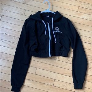 Just strong cropped hoodie
